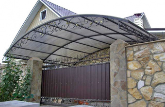 Навесы для ворот пример 4