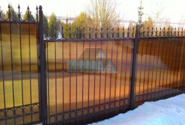 Сварные заборы с поликарбонатом